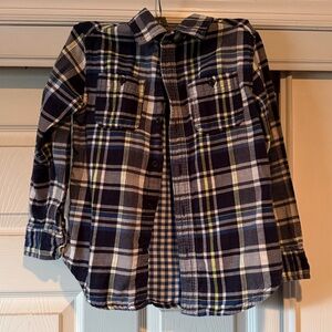 Plaid Kids Shirt - Blue and White